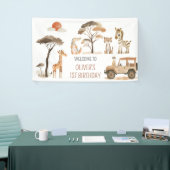 Banderoles Wild One Boy 1er Anniversaire Safari (Salon professionnel)