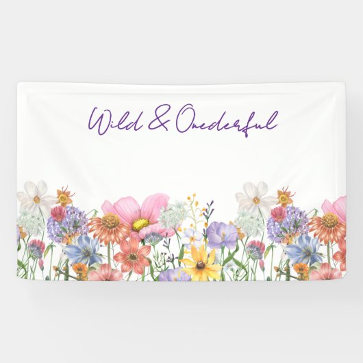 Banderoles Wild & One-derful Wild Flower Birthday (Horizontal)