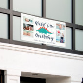 Banderoles Wild One Dinosaur Photo Collage Anniversaire (Bâtiment extérieur)