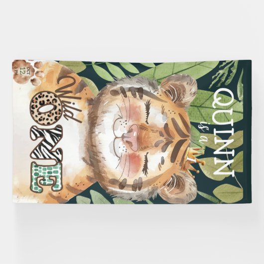 Banderoles Wild One Jungle Safari 1ère Affiche de bienvenue d (Horizontal)