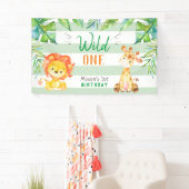 Banderoles Wild One Jungle Safari Boys Première fête d'annive (En situation)