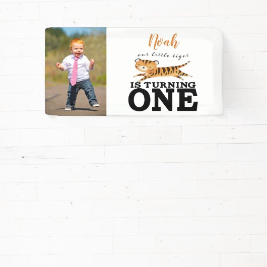 Banderoles Wild One Jungle Tiger 1er Anniversaire Photo (Insitu)