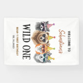 Banderoles Wild One Safari First Birthday – Jungle Animal  (Horizontal)