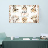 Banderoles Wild ONE Safari Jungle Animaux 2e fête d'anniversa (Salon professionnel)