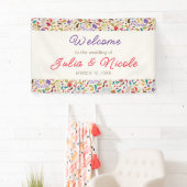 Banderoles Wild Rose Woods Exotic Flower Garden Mariage (En situation)