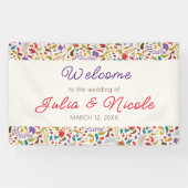 Banderoles Wild Rose Woods Exotic Flower Garden Mariage (Horizontal)