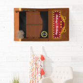 Banderoles Wild West Cowboy à thème Anniversaire (En situation)