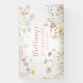 Banderoles WILDFLOWERS spring banner backdrop  (Verticale)