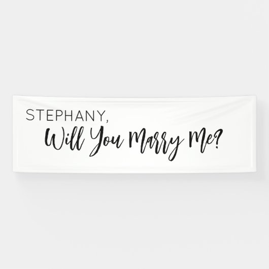 Banderoles Will you Marry Me Proposal Sign banner backdrop (Horizontal)