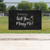 Banderoles Will you Marry Me Proposal Sign banner backdrop (En situation)
