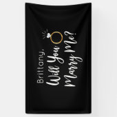 Banderoles Will you Marry Me Proposal Sign banner backdrop (Vertical)