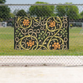 Banderoles William Morris Black Floral Art (En situation)