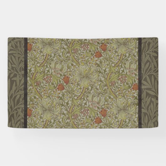 Banderoles William Morris Floral Lys willow art design (Horizontal)