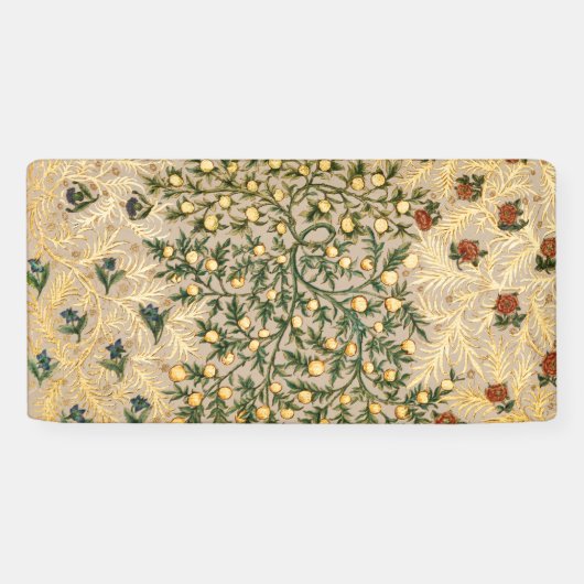 Banderoles William Morris Fruit Floral Jardin Fleur Classique (Horizontal)