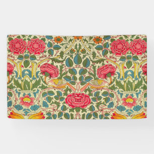 Banderoles William Morris Rose Floral Chintz rose