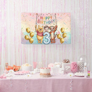 Banderoles Winnie l'Ourson Joyeux Anniversaire