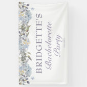 Banderoles Winter Blue Floral Bachelorette Party Bienvenue (Vertical)