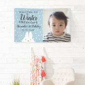 Banderoles Winter Onederland Boy 1er Anniversaire (En situation)