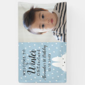 Banderoles Winter Onederland Boy 1er Anniversaire (Vertical)