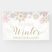 Banderoles Winter Onederland First Birday Banner (Horizontal)