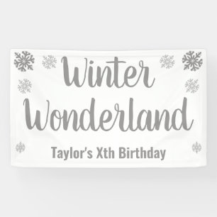 Banderoles Winter Wonderland Anniversaire