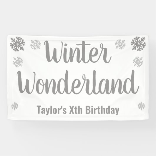 Banderoles Winter Wonderland Anniversaire (Horizontal)