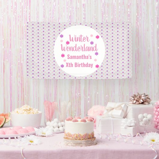 Banderoles Winter Wonderland Anniversaire (Fête)