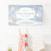 Banderoles Winter Wonderland Snoweflakes backdrop (En situation)