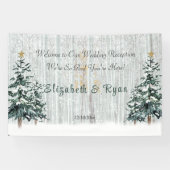 Banderoles Wonderland Mariage Birch Trees Pine Trees (Horizontal)