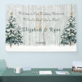 Banderoles Wonderland Mariage Birch Trees Pine Trees (Salon professionnel)