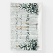 Banderoles Wonderland Mariage Birch Trees Pine Trees (Verticale)