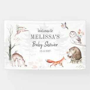 Banderoles Woodlands Rustic Forest Animaux Baby shower sur me