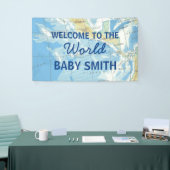 Banderoles World Await Baby shower Backdrop (Salon professionnel)