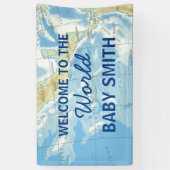 Banderoles World Await Baby shower Backdrop (Vertical)