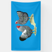 Banderoles Wyandottes Paire en argent (Vertical)