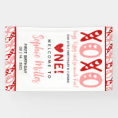 Banderoles XOXO Câlins et baisers Saint-Valentin 1er annivers (Horizontal)