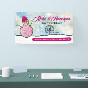 Banderoles Yarn snowman tricot crochet homespun artisanat spe