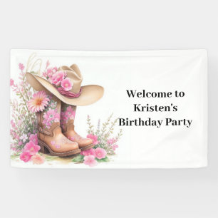 Banderoles Yeehaw Wild West Cowgirl Anniversaire