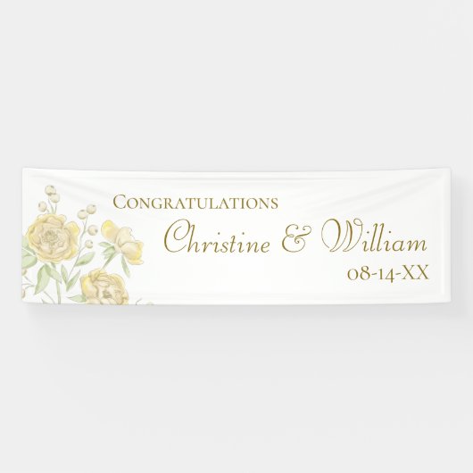 Banderoles Yellow Rose Wedding (Horizontal)