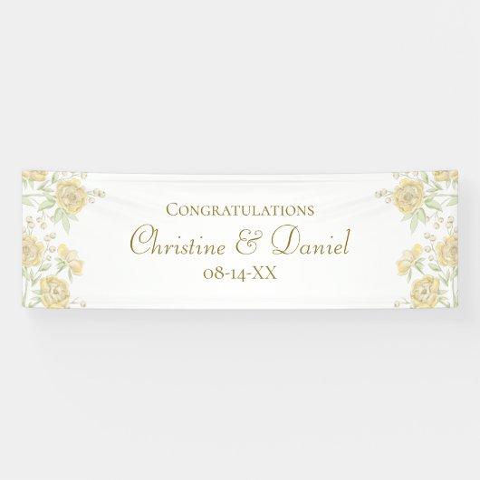 Banderoles Yellow Rose Wedding (Horizontal)
