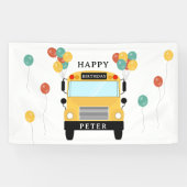 Banderoles Yellow School Bus Kids Birthday Party (Horizontal)