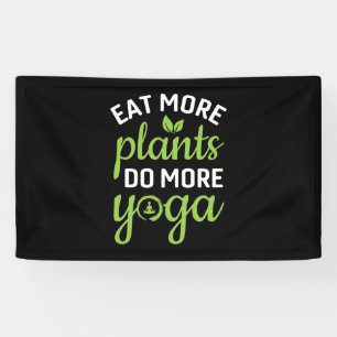 Banderoles Yoga Lover Mangez Plus De Plantes Faites Plus De