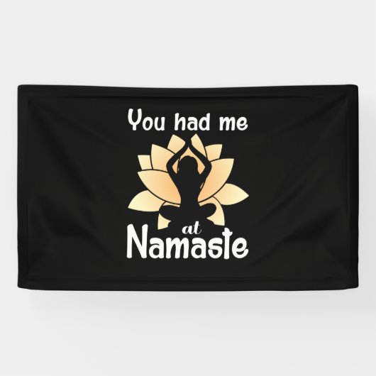 Banderoles Yoga Lover | Vous M'Avez Eu À Namaste (Horizontal)