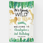Banderoles Young Wild & Three Boys Troisième anniversaire Bie (Vertical)