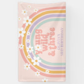 Banderoles Young Wild Three Pastel arc-en-ciel 3e anniversair (Vertical)