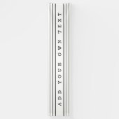 Banderoles Your Custom Text & Modern Stripes | Black & White (Vertical)