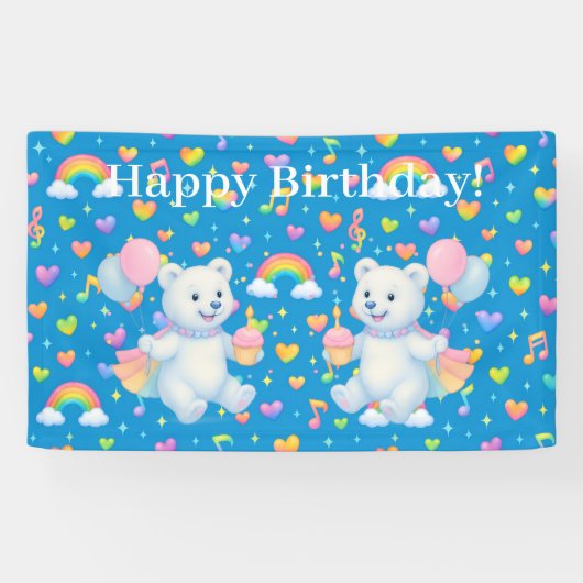 Banderoles Zarah the Dancing Polar Bear — Party Décor (Horizontal)