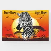 Banderoles Zebra African Savanna Wild Animal (Horizontal)