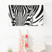 Banderoles Zebra portrait noir et blanc (En situation)