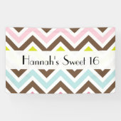 Banderoles Zigzag coloré, Chevron, Zigzag Motif, Sweet 16 (Horizontal)
